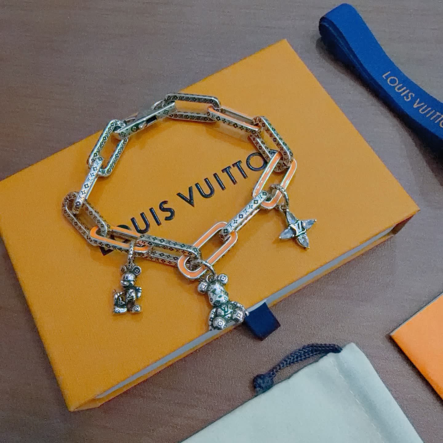 Louis Vuitton Silver Charm Bracelet
